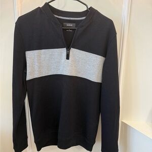 Alfani Men's Zip-Up Sweater in Black and Gray